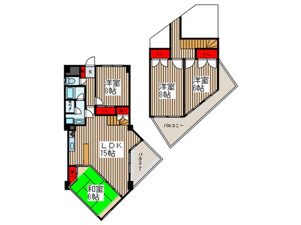 ガルボ・大宮・宮町の物件間取画像